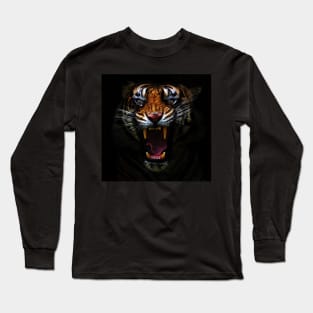 Angry-Tiger-Darkness-Predators Long Sleeve T-Shirt